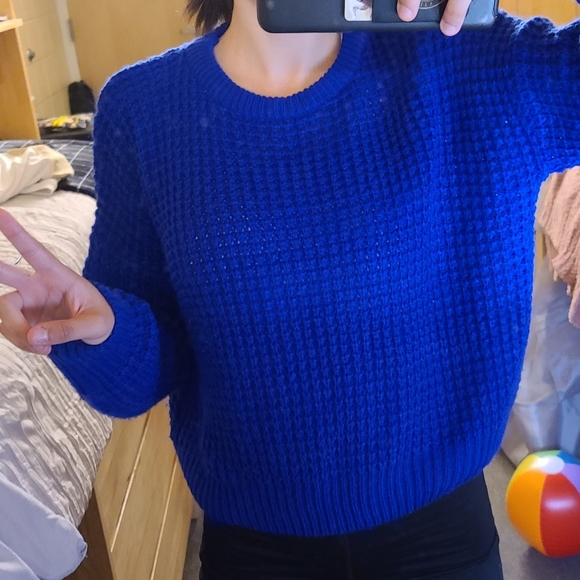 Blue Spring/Fall Sweater One Size - Picture 4 of 5